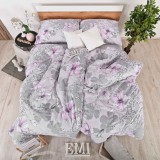 Kakovostne flanelaste rjuhe Violet EMI z motivom rožnatih rožic