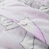 Kakovostne flanelaste rjuhe Violet EMI z motivom rožnatih rožic