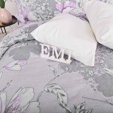 Kakovostne flanelaste rjuhe Violet EMI z motivom rožnatih rožic
