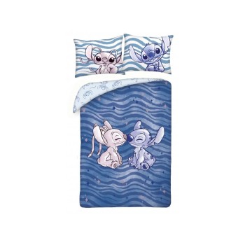 Posteljnina Lilo and Stitch modra 140 x 200 + 70 x 90 cm