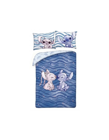 Posteljnina Lilo and Stitch modra 140 x 200 + 70 x 90 cm