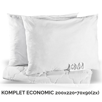 Komplet zakonske odeje in blazine Economic 220x200 + 90x70 (2x) EMI