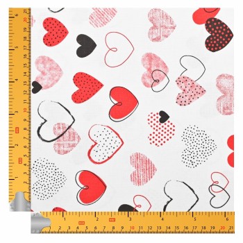 Metrage tkanine 100 % bombaž deluxe Hearts EMI