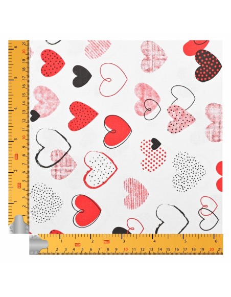 Metrage tkanine 100 % bombaž deluxe Hearts EMI