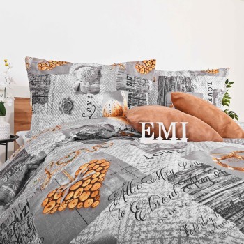 Tkanina metrage 100 % bombaž deluxe Zaos siva EMI