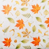 Damask namizni prt Jesen bela 40x40 cm EMI