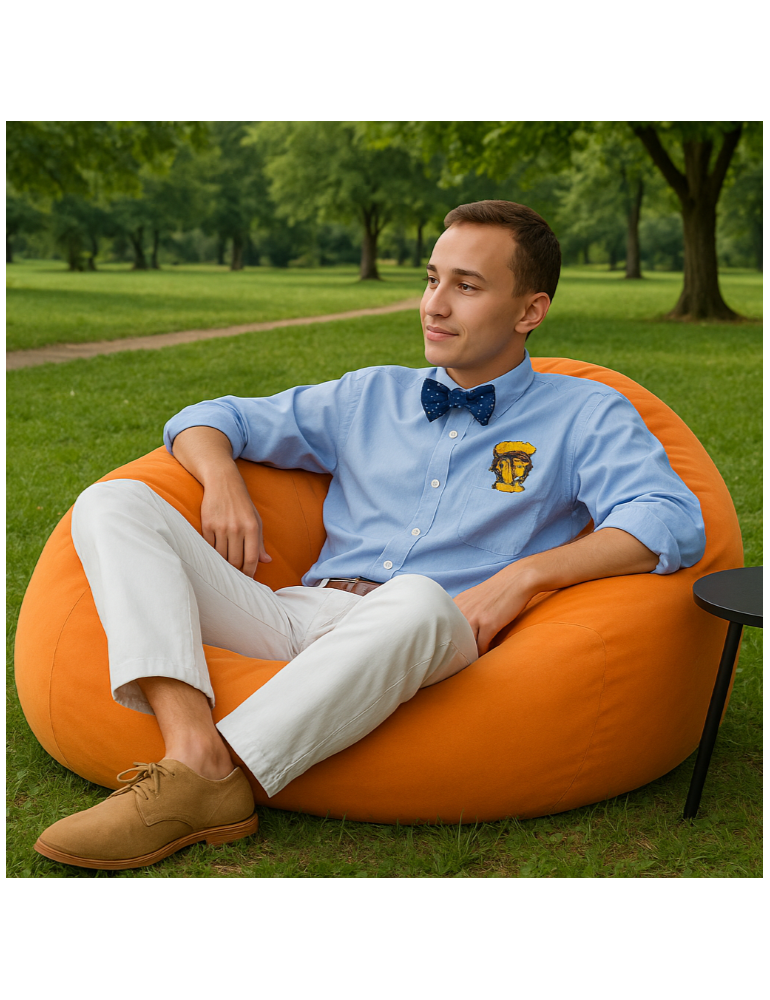 Sedežna vreča iz semiša žoga oranžna EMI Sedežna vreča iz semiša žoga oranžna EMI