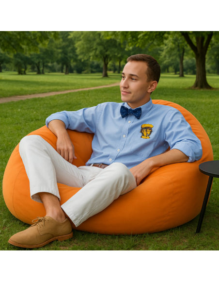 Sedežna vreča iz semiša žoga oranžna EMI