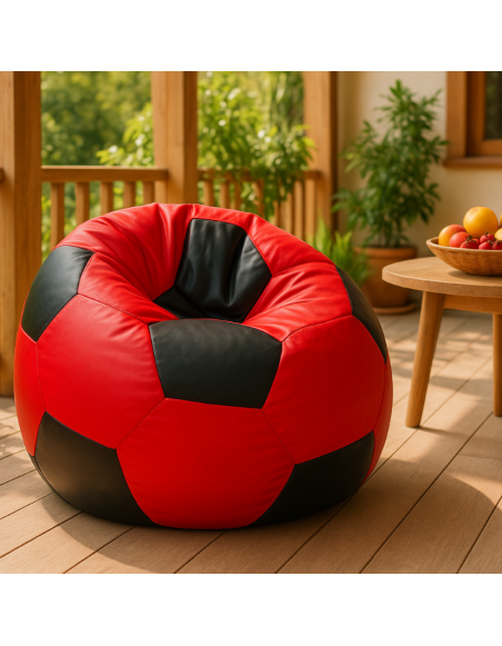 Sedežna torba nogometna žoga rdeče-črna EMI