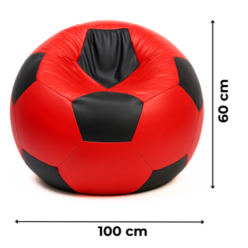 Sedežna torba nogometna žoga rdeče-črna EMI