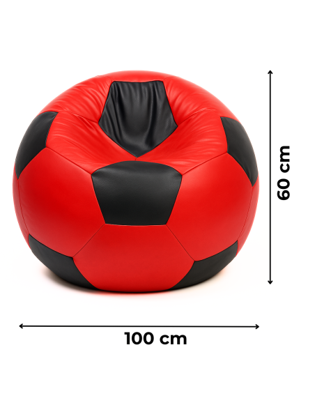 Sedežna torba nogometna žoga rdeče-črna EMI