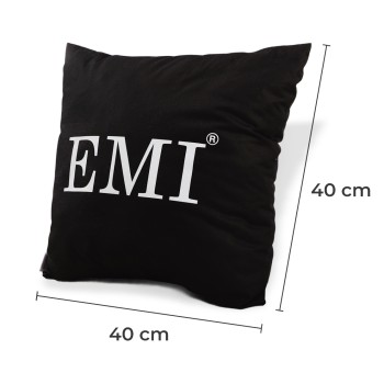 Vzglavnik 40x40 tiskan črni EMI