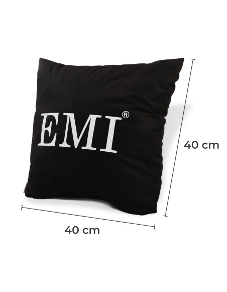 Vzglavnik 40x40 tiskan črni EMI