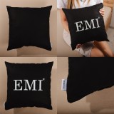 Vzglavnik 40x40 tiskan črn EMI