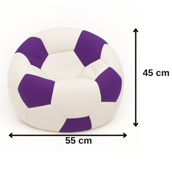 Nogometna žoga beanbag majhna belo-vijolična EMI