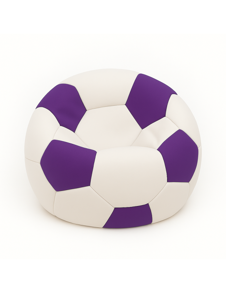 Nogometna žoga beanbag majhna belo-vijolična EMI