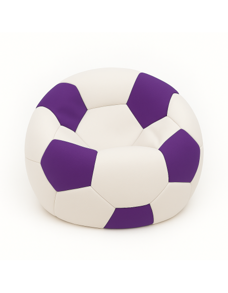 Nogometna žoga beanbag majhna belo-vijolična EMI