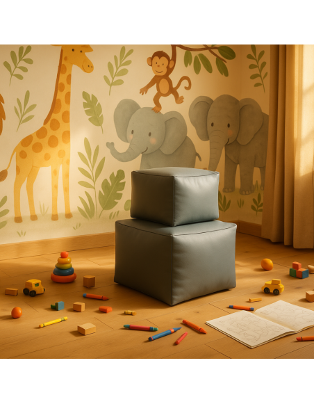 Stol vreča kocka velika siva EMI