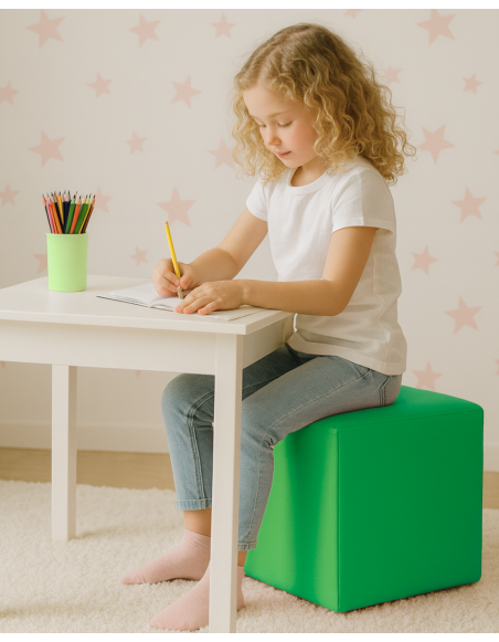 Sedežna vreča stol kocka zelena EMI