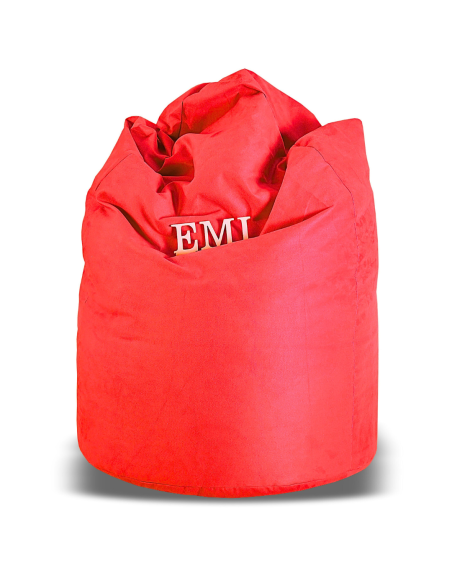 Sedežna vreča hruškovo semiš rdeča EMI