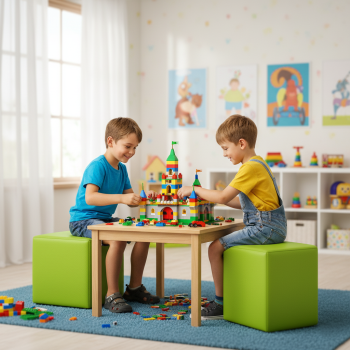 Sedežna vreča stol kocka limeta EMI