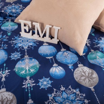 Božična bombažna posteljnina Magic blue EMI