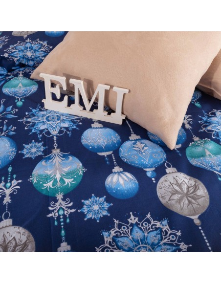 Božična bombažna posteljnina Magic blue EMI