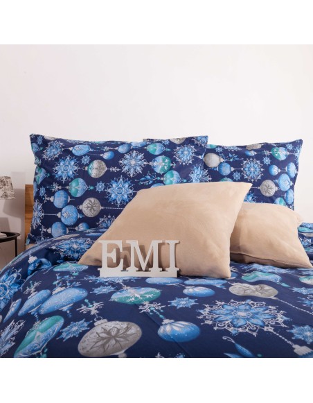 Božična bombažna posteljnina Magic blue EMI
