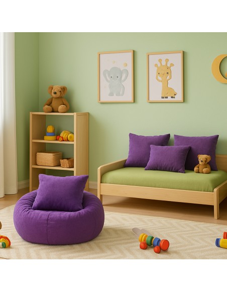 Sedežna vreča lenoška vijolična EMI