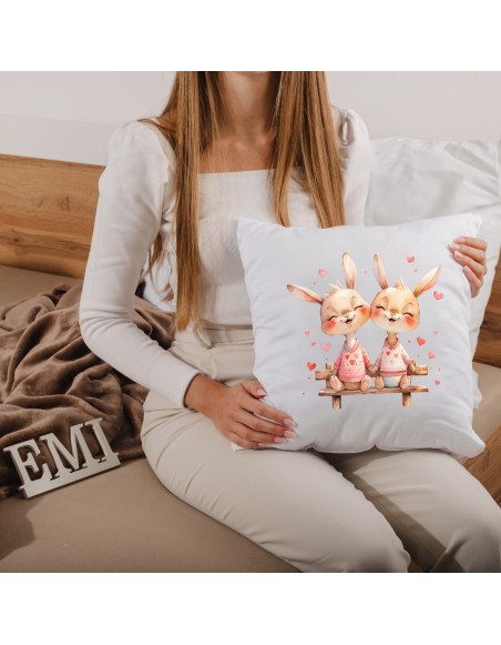 Dekorativni vzglavnik Bunny Together 40x40 cm EMI
