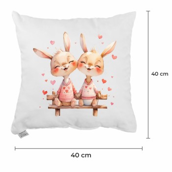 Dekorativni vzglavnik Bunny Together 40x40 cm EMI