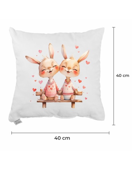 Dekorativni vzglavnik Bunny Together 40x40 cm EMI