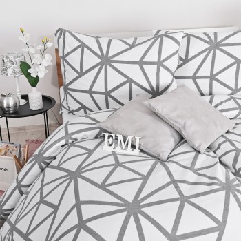 Flanelna posteljnina Helsinki bele EMI