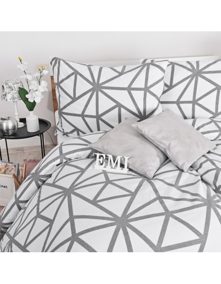 Flanelna posteljnina Helsinki bele EMI
