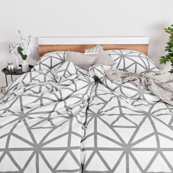 Flanelna posteljnina Helsinki bele EMI