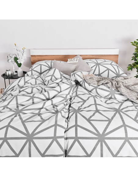 Flanelna posteljnina Helsinki bele EMI