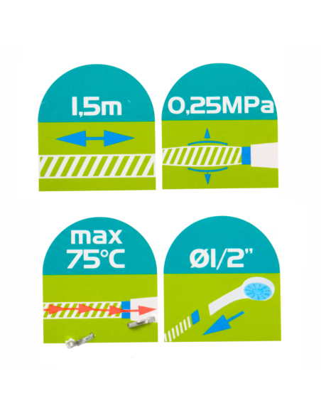 AWD cev za prho iz nerjavečega jekla