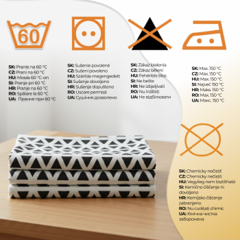 Meter tkanine 100% bombaž deluxe Dubai belo-črna EMI