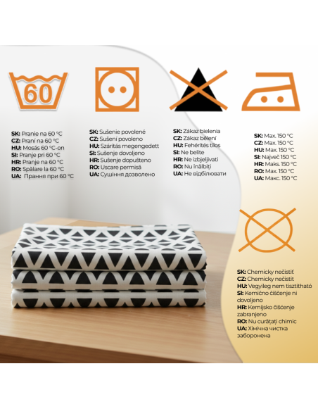 Meter tkanine 100% bombaž deluxe Dubai belo-črna EMI