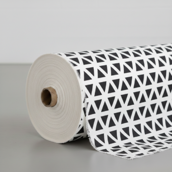 Meter tkanine 100% bombaž deluxe Dubai belo-črna EMI