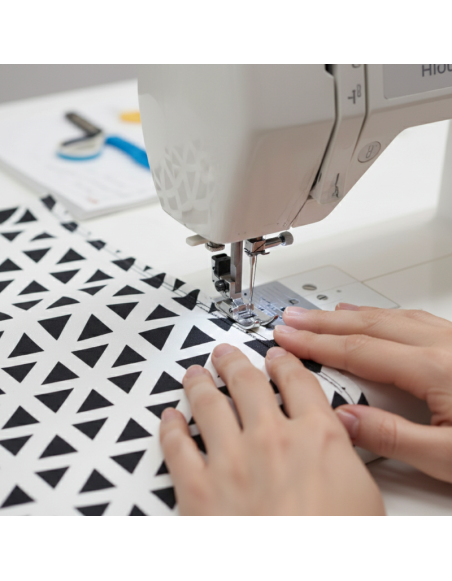 Meter tkanine 100% bombaž deluxe Dubai belo-črna EMI