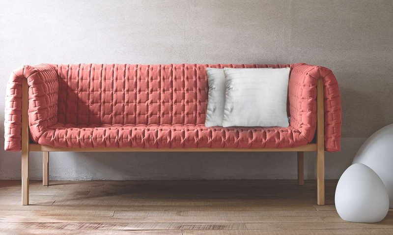 damast okrasni vankus