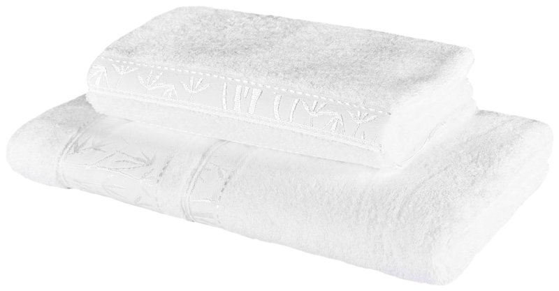 komplet kopalne brisače in brisače iz belega bambusa