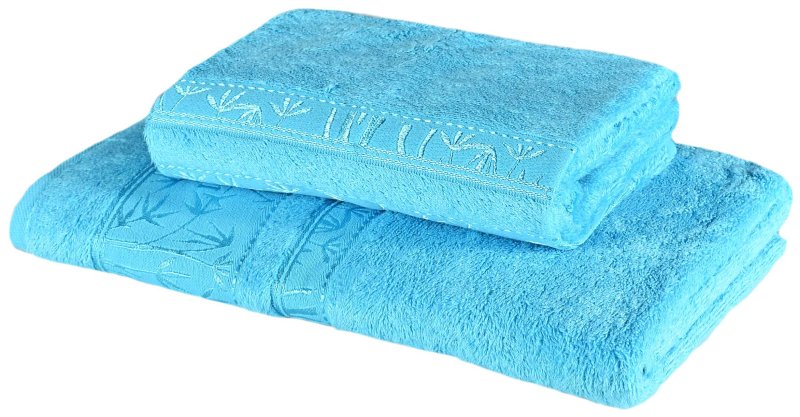 set turkizne kopalne brisače in brisače iz bambusa