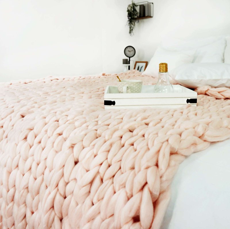 Pletena odeja Marelica