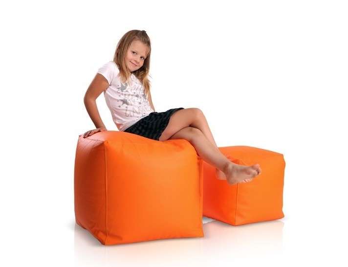 sedežna vreča stol kocka oranžna