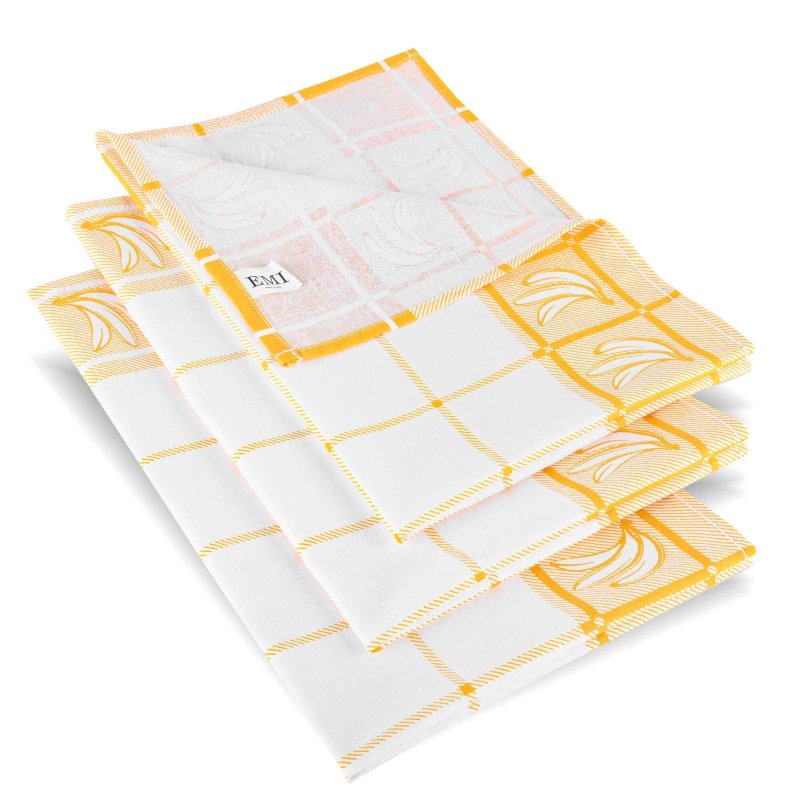 rumene bombažne kuhinjske krpe