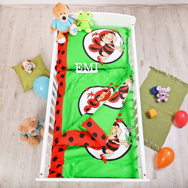 bombažna otroška oblačila zeleno-rdeča