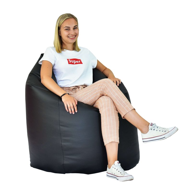 črna sedežna vreča za dnevno sobo