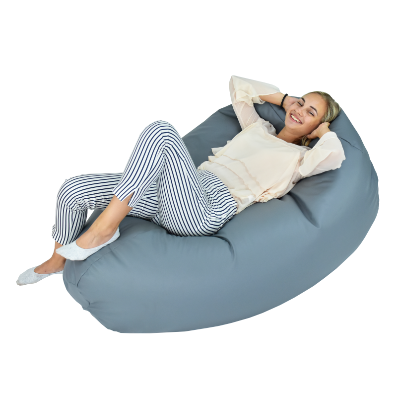 siva sedežna torba iz eko usnja